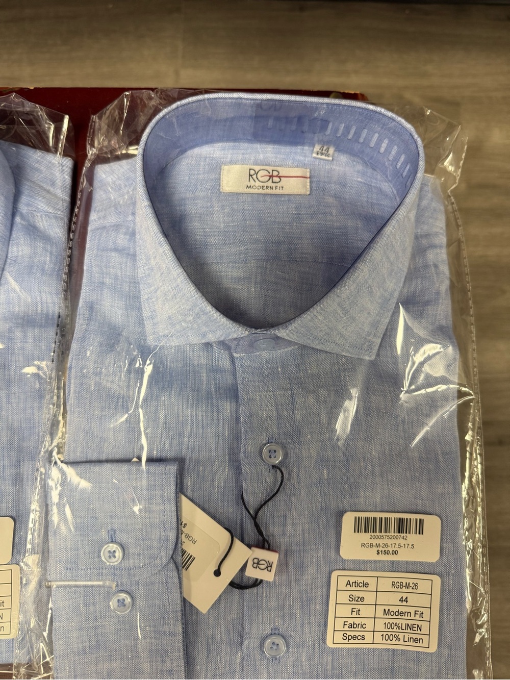 Gianni Bini Sky Blue Linen Dress Shirt - Modern Fit